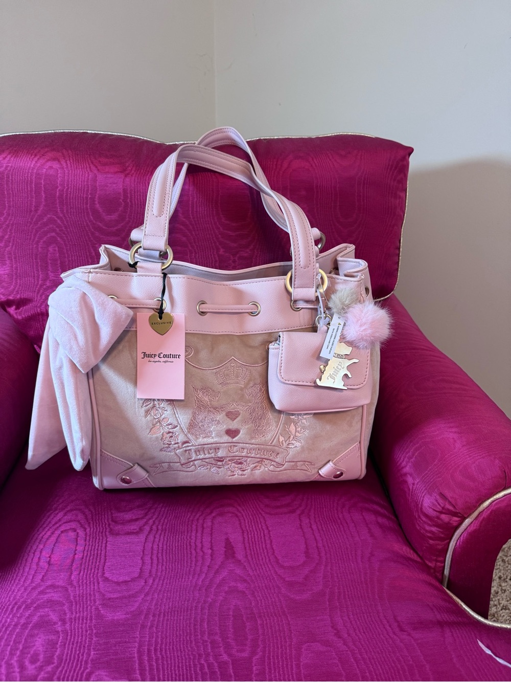 New Juicy Couture Purse Tote New Love Scottie Dog